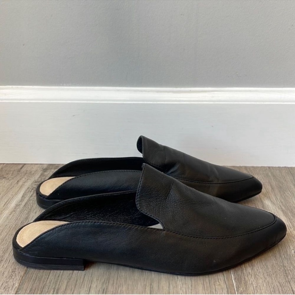Chinese Laundry x Kristin Cavallari Capri Black Leather Loafer Slides